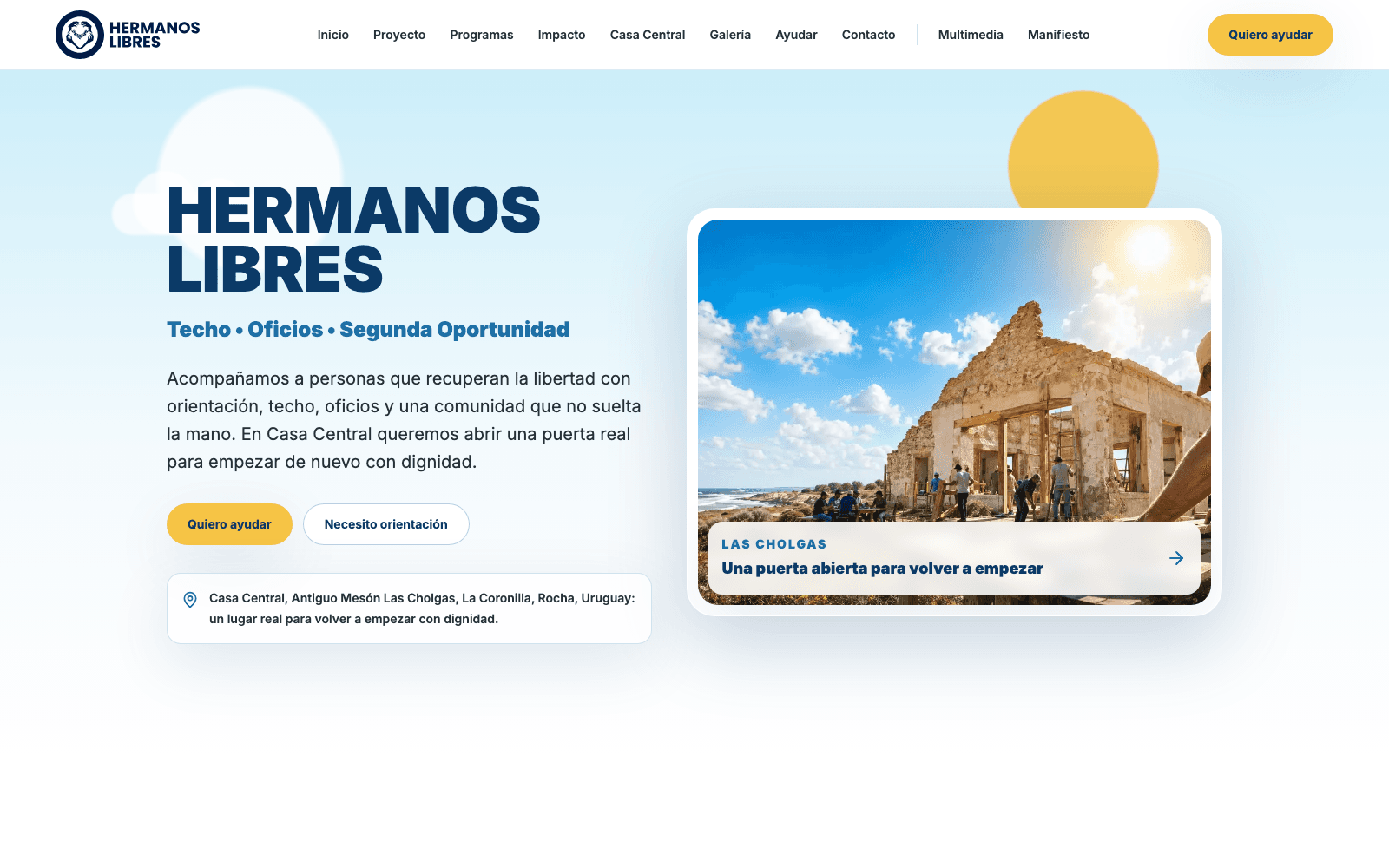 Preview de la web de Hermanos Libres
