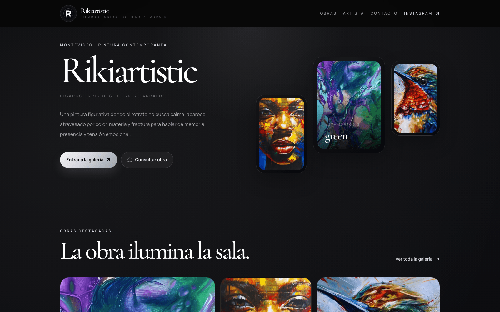 Preview de la web de Riki Artistic